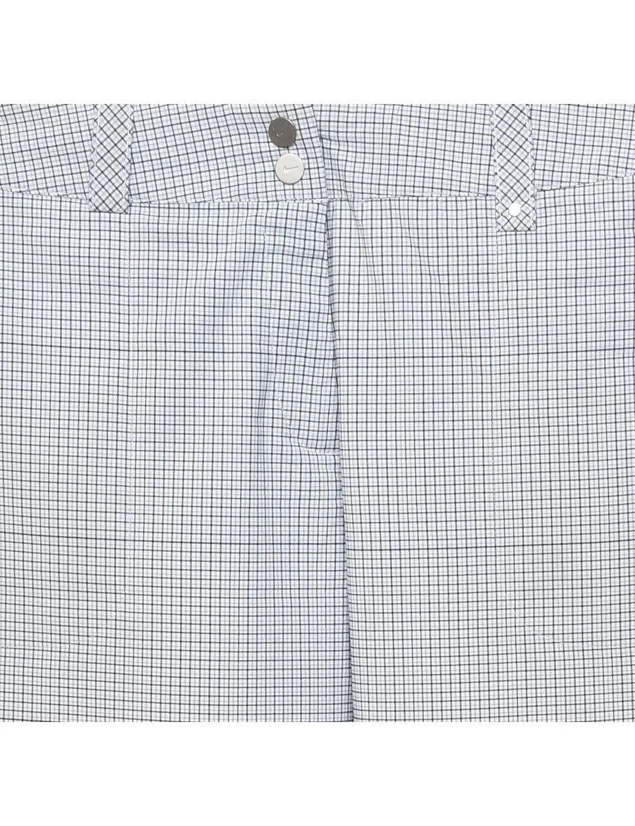 Nike Checked Light Grey Trousers - W34 L30