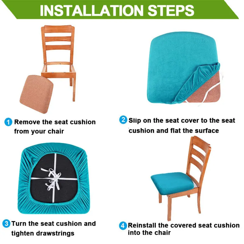 Non-Slip Stretchable Seat Cover- Polyester- Blue