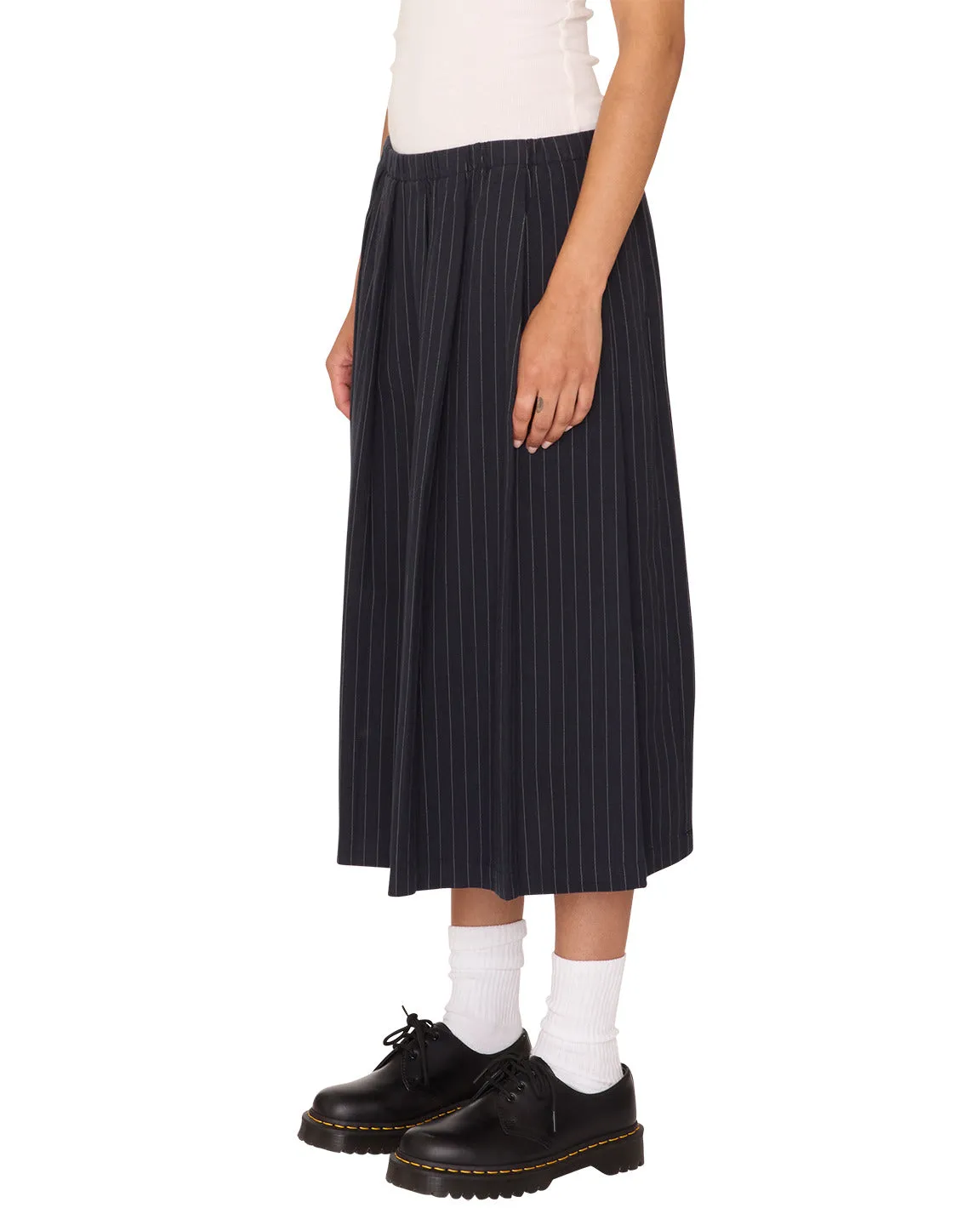 Obey Women's Madeline Pleated Skirt Dark Navy Multi 411550127 DNV