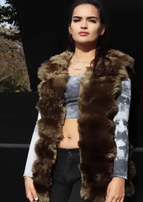 Olive Faux Fur Vest
