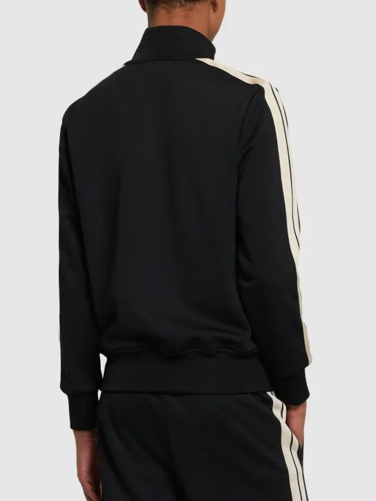 Palm Angels   Monogram zip-up tech track sweatshirt 