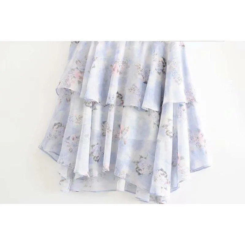 PLEATED RUFFLE SKIRT