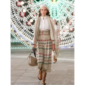 PLEATED TASSEL HIGH WAIST
