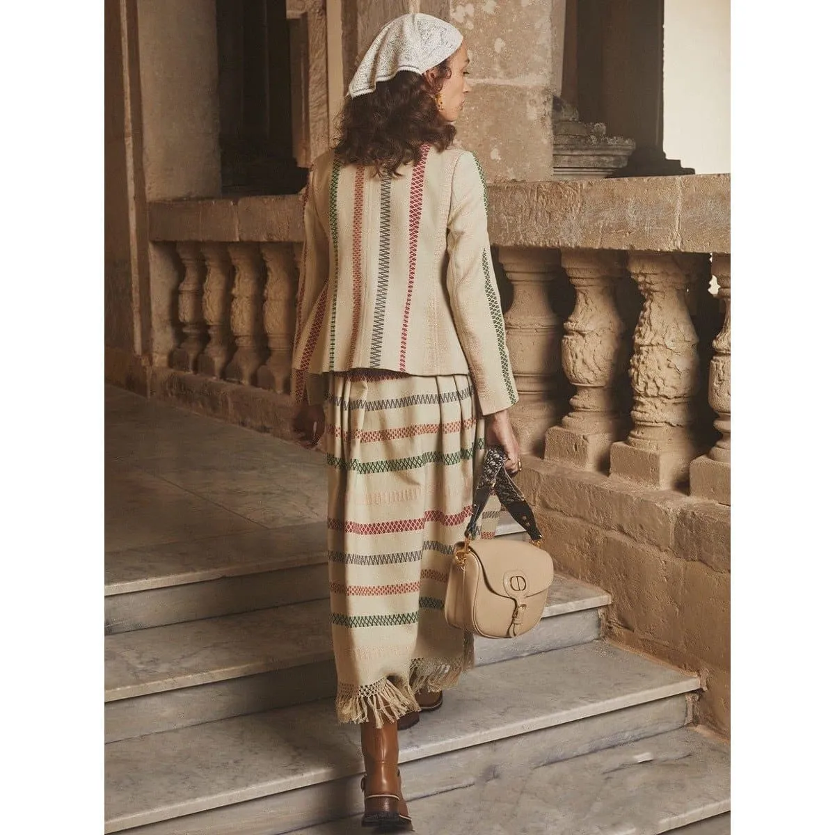 PLEATED TASSEL HIGH WAIST