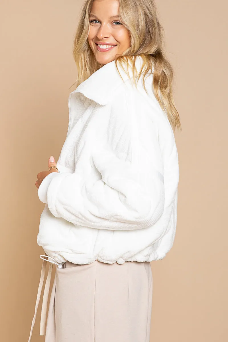 POL Thermal White Jacket - LARGE