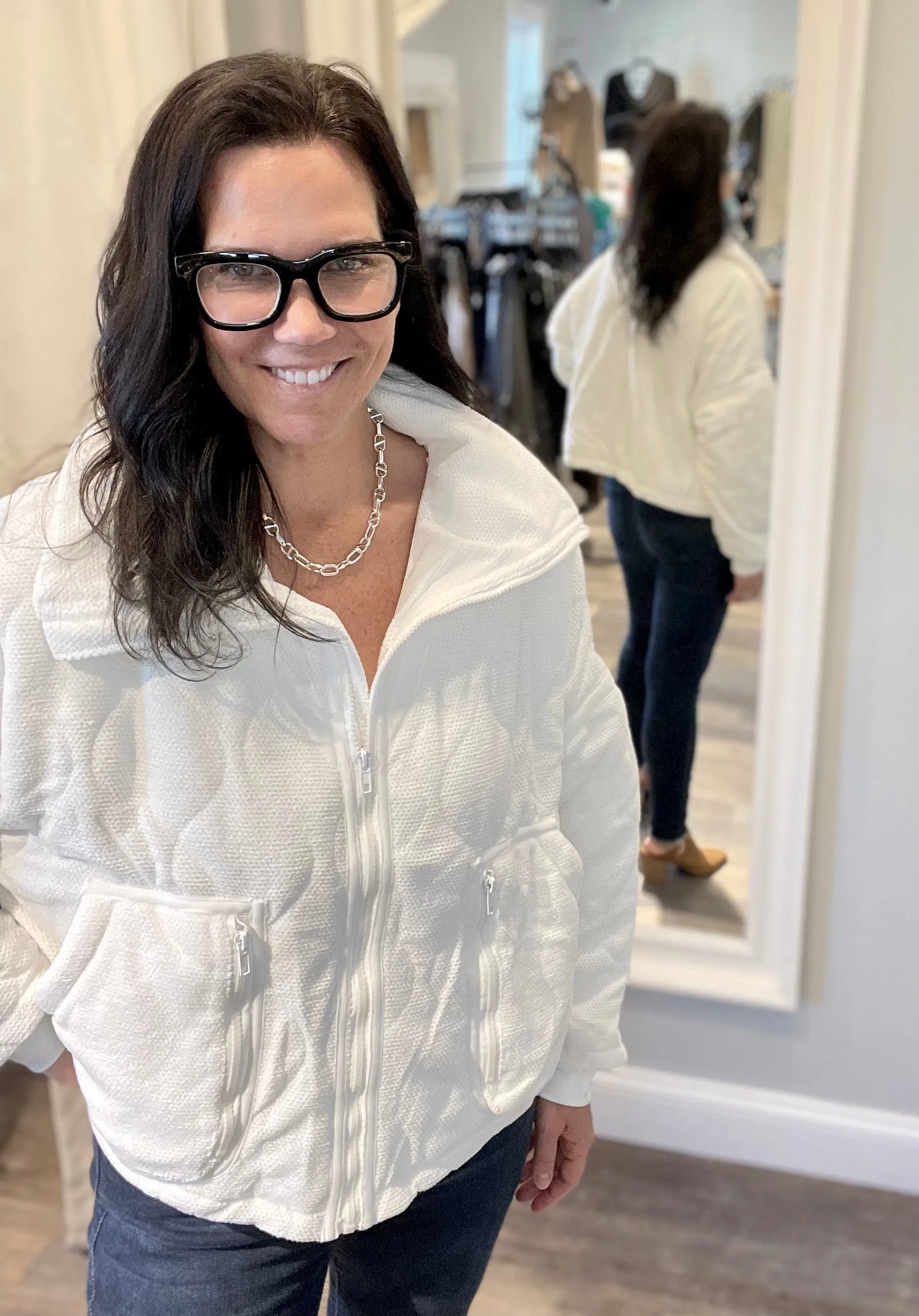 POL Thermal White Jacket - LARGE