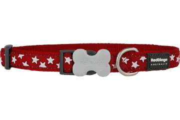 Red Dingo - Red Stars Dog Collar - Small