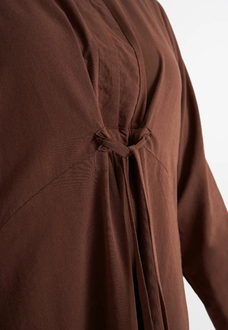 Ruchika Linen Tie-Knotted Midi Dress