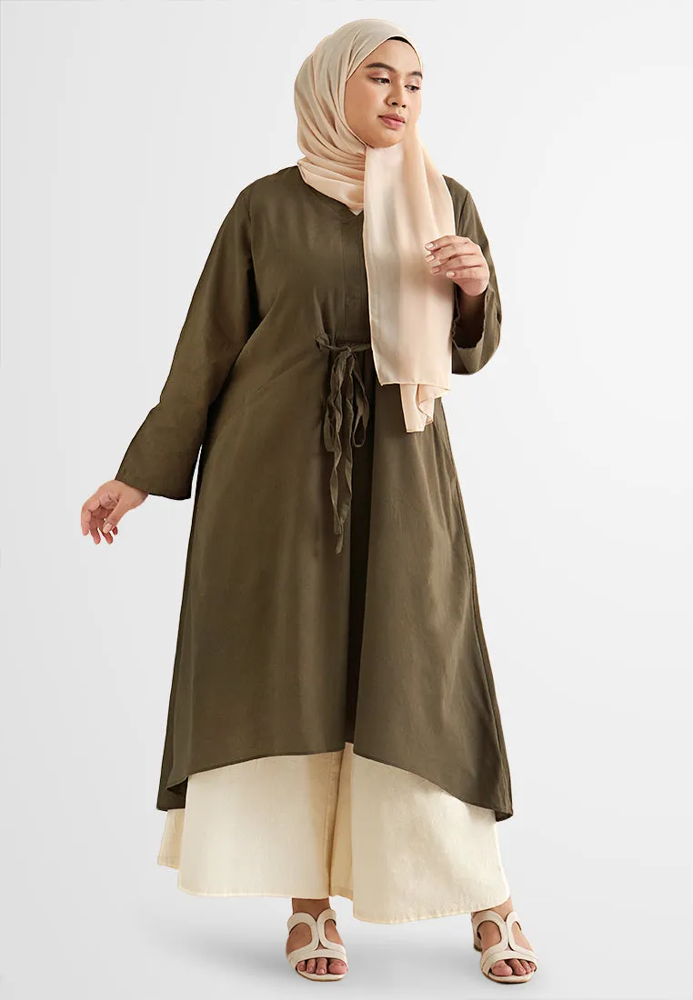 Ruchika Linen Tie-Knotted Midi Dress