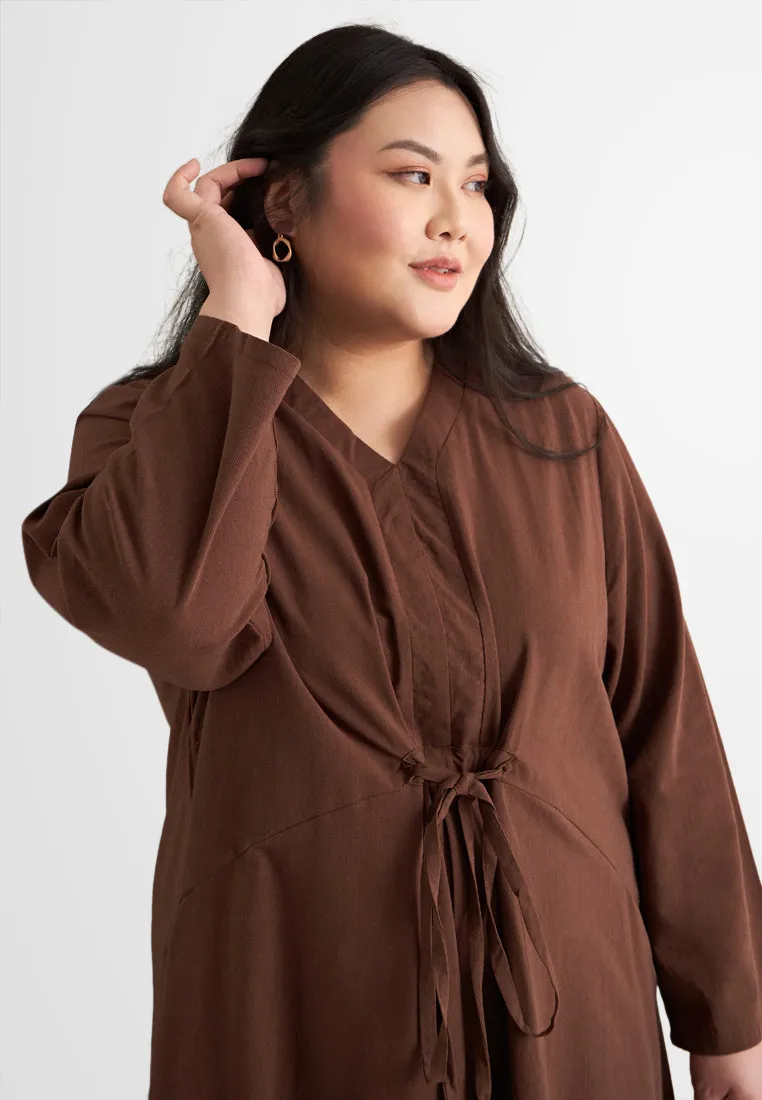 Ruchika Linen Tie-Knotted Midi Dress
