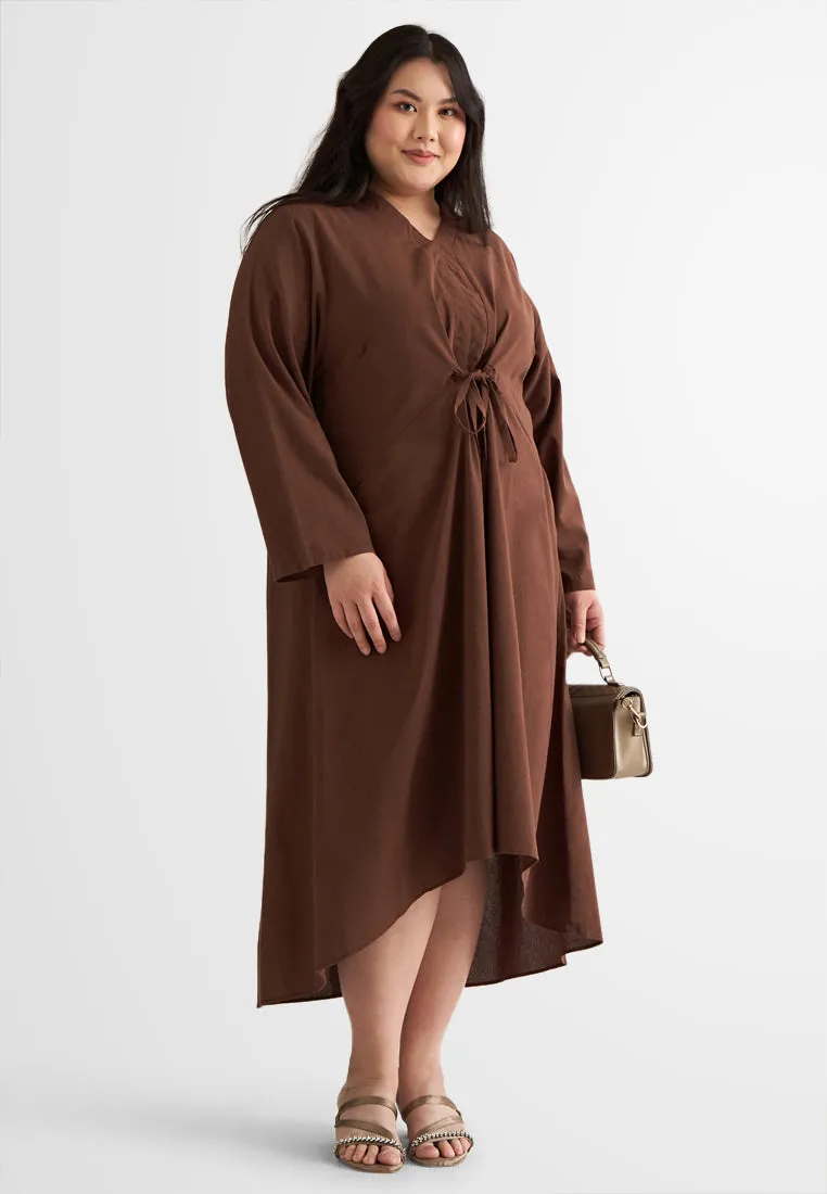 Ruchika Linen Tie-Knotted Midi Dress