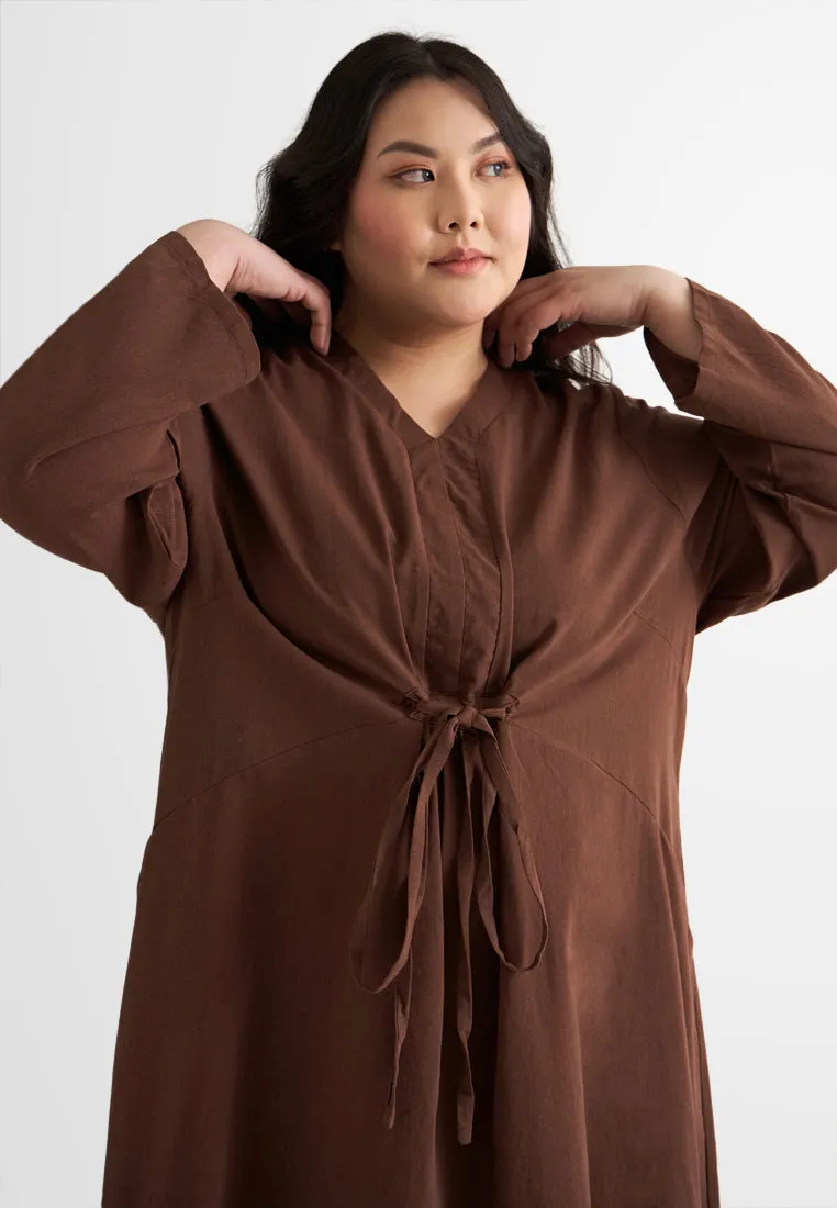 Ruchika Linen Tie-Knotted Midi Dress