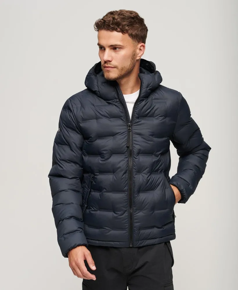 Short Quilted Puffer Coat-Eclipse Navy
