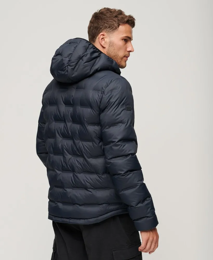 Short Quilted Puffer Coat-Eclipse Navy