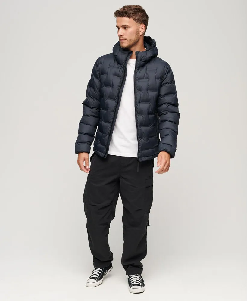 Short Quilted Puffer Coat-Eclipse Navy