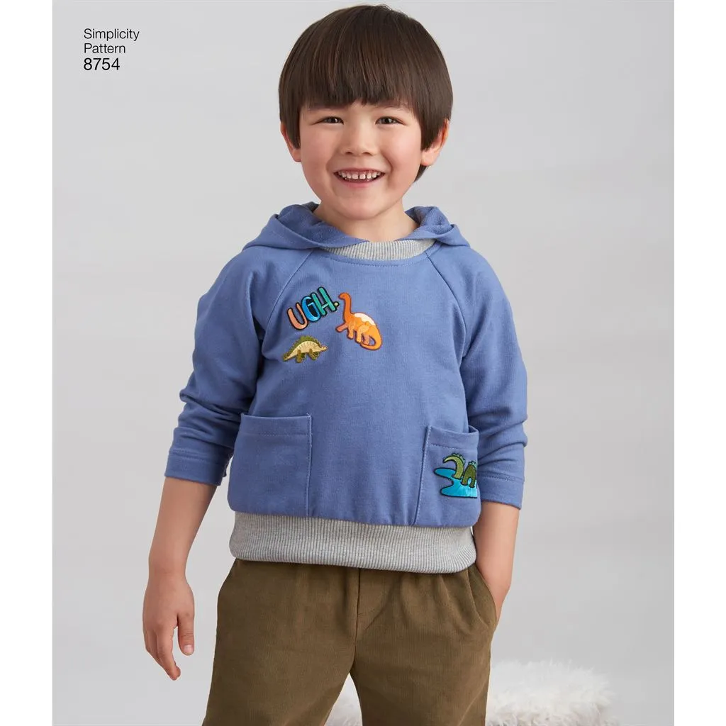 Simplicity Pattern 8754 Child's Trousers, Skirt and Sweatshirts