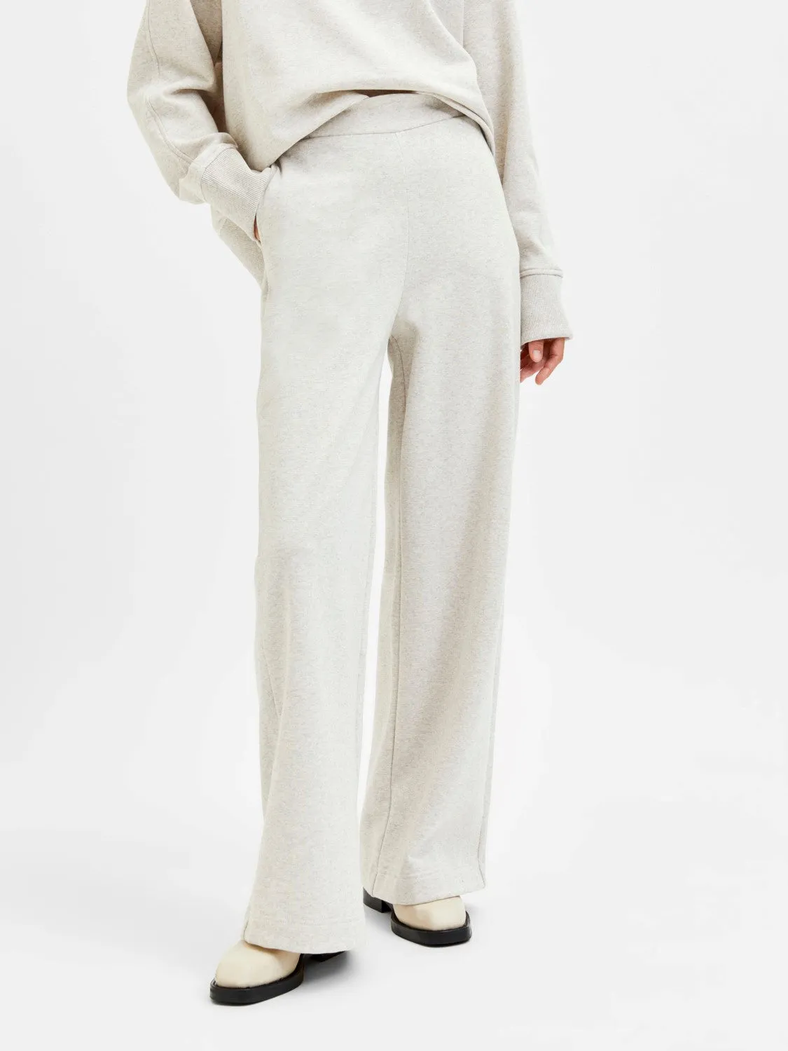 SLF Liesel Wide Sweat Pants in Sand Melange