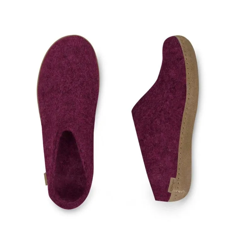 Slip-on with Leather Sole - Cranberry