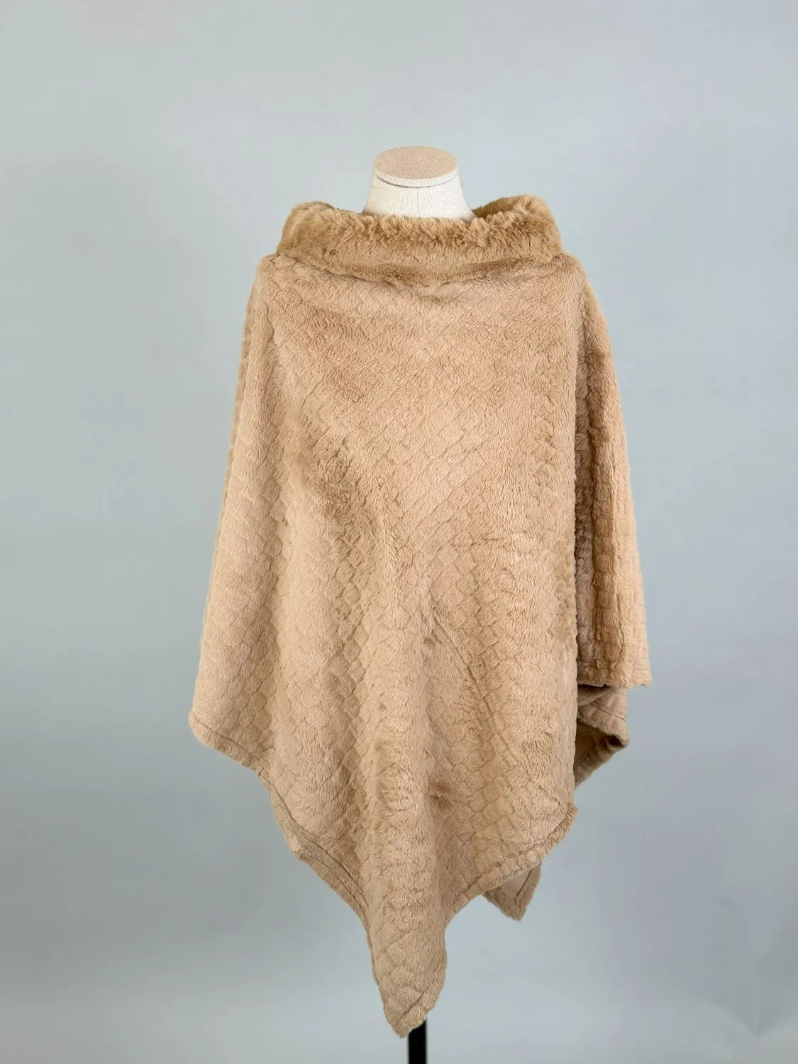 Soft Fur Woolen Poncho