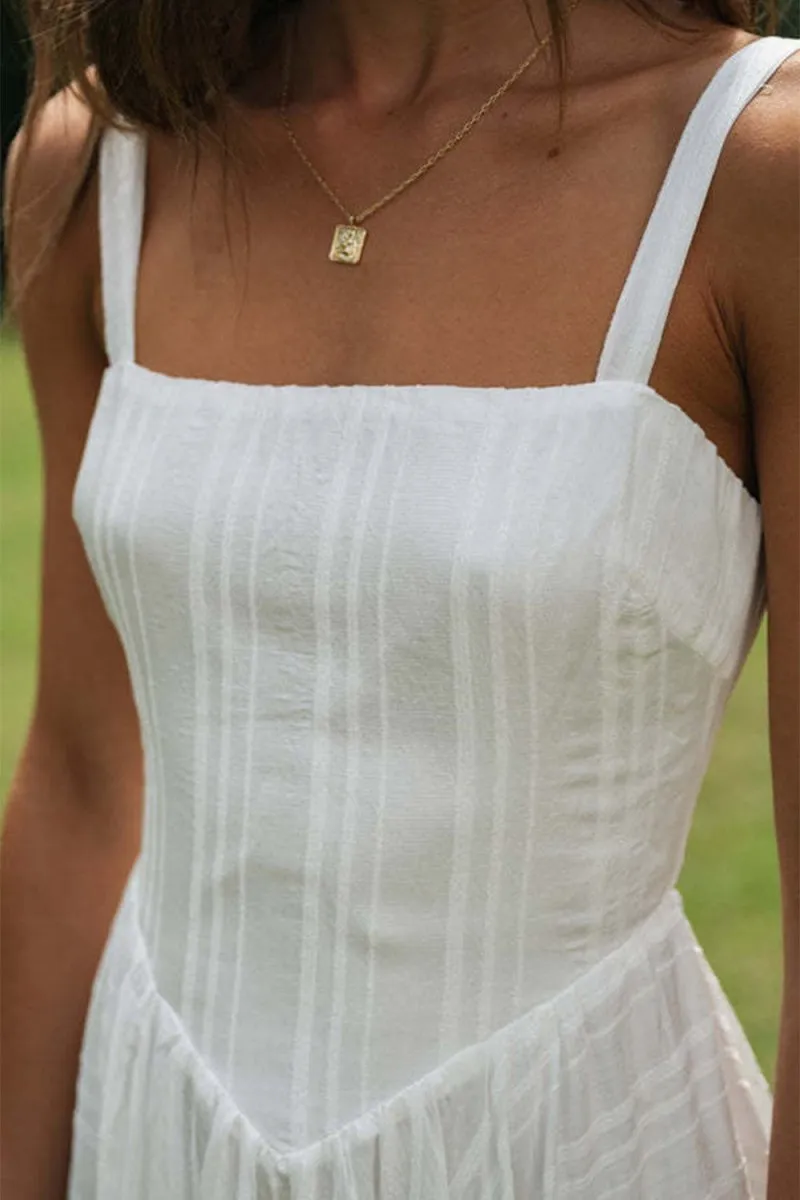 Timeless White Midi Dress