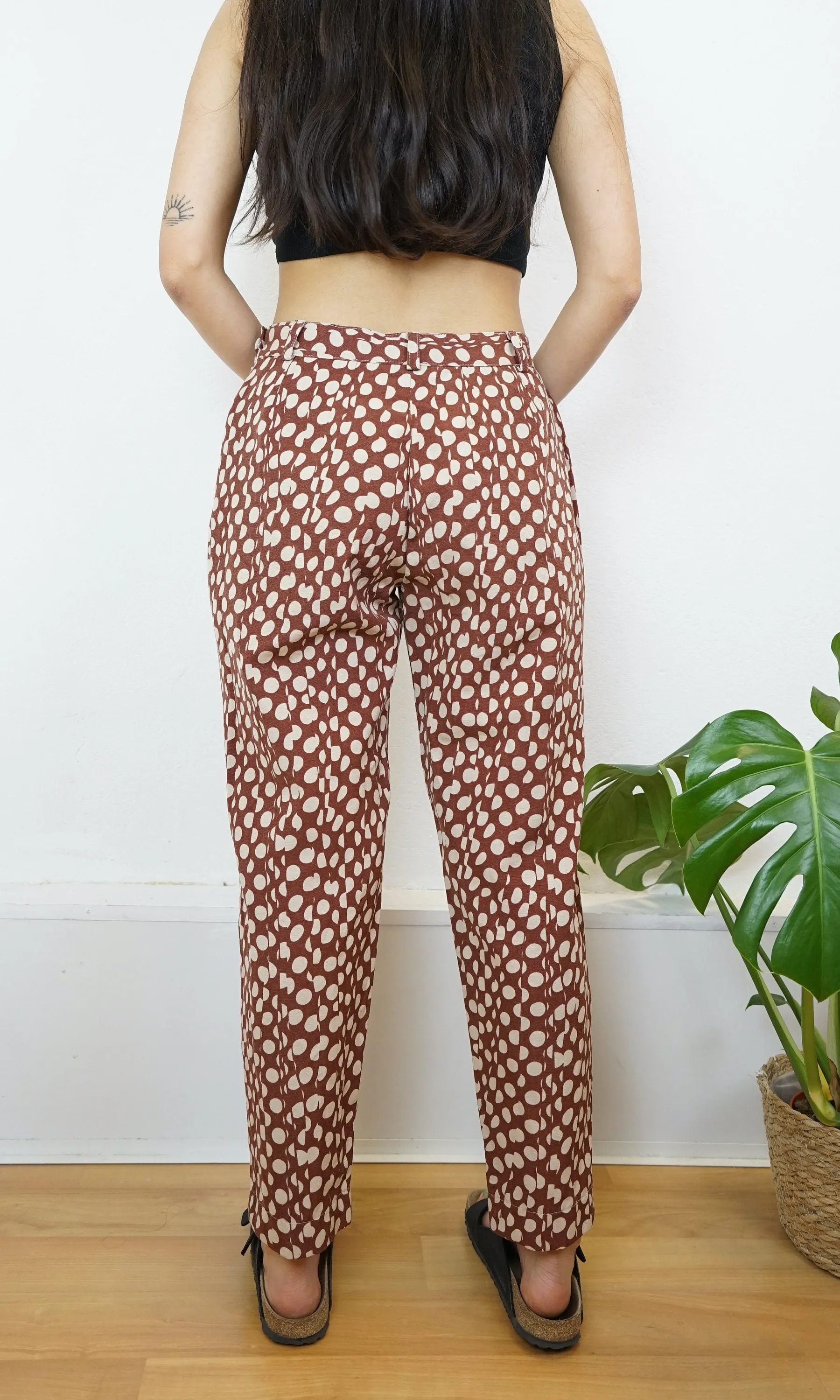 Vintage white brown Pants size M