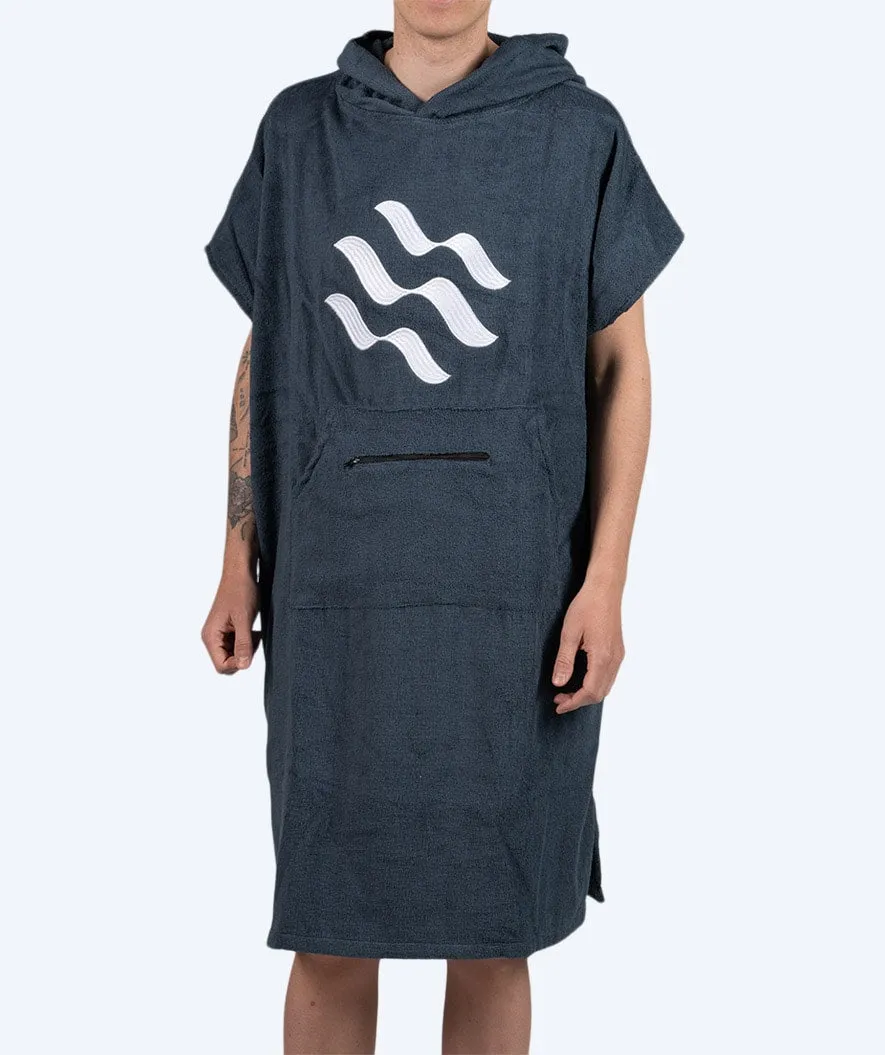 Watery badeponcho til voksne - Bomuld - Mørkeblå