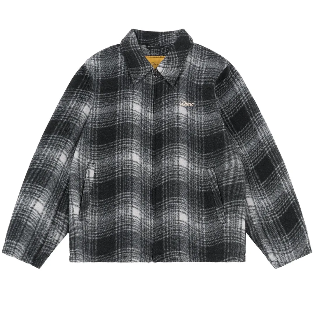 Wave Plaid Jacket - Charcoal