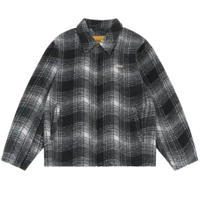 Wave Plaid Jacket - Charcoal