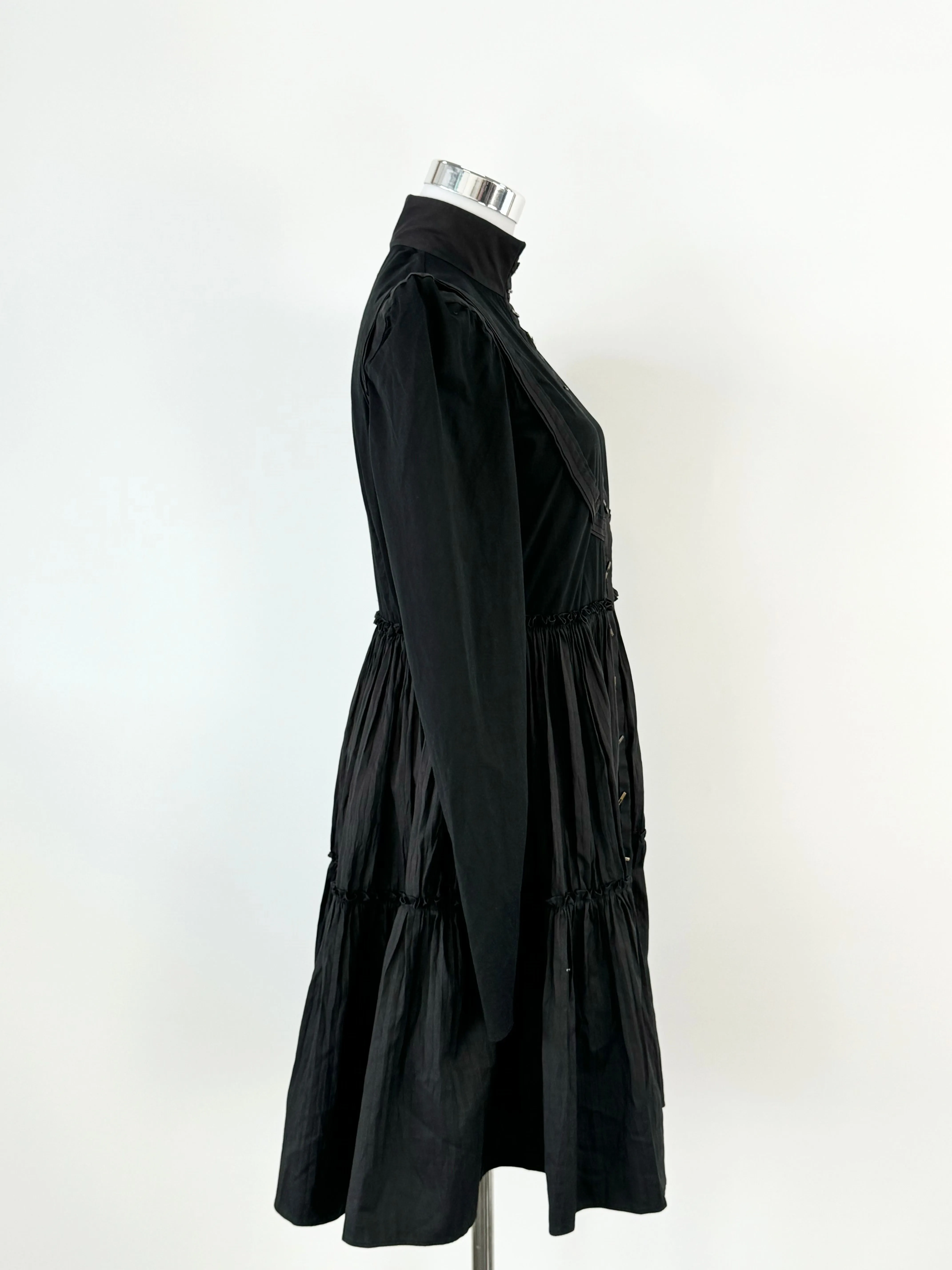 Willlow Black 'Shibori Pleats' Dress - AU10