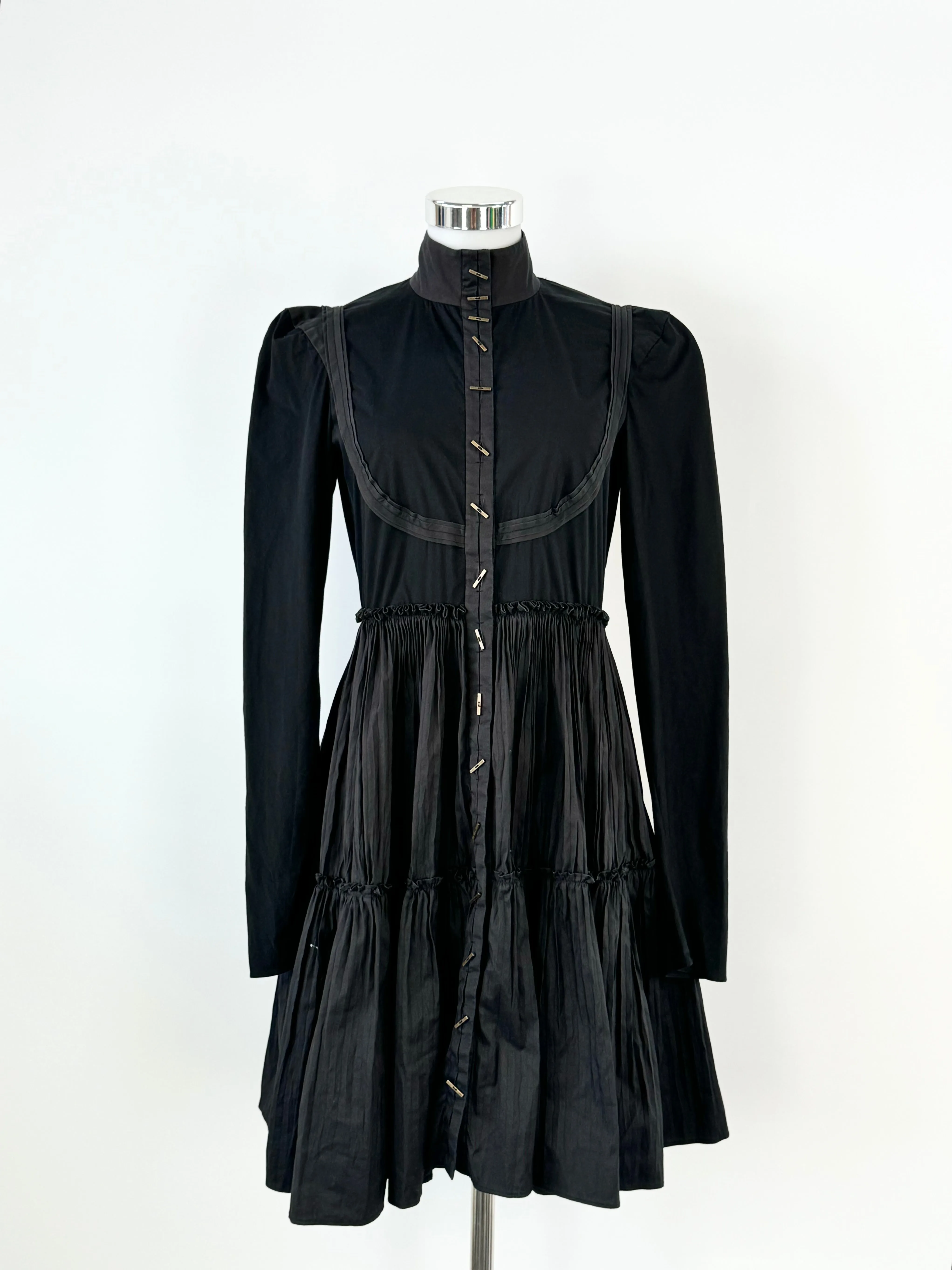 Willlow Black 'Shibori Pleats' Dress - AU10