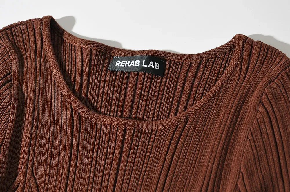 Women Geometric Knitted Stretchable Slim Dress Autumn Winter 4 Colors Long Sleeve Elegant Midi Dresses