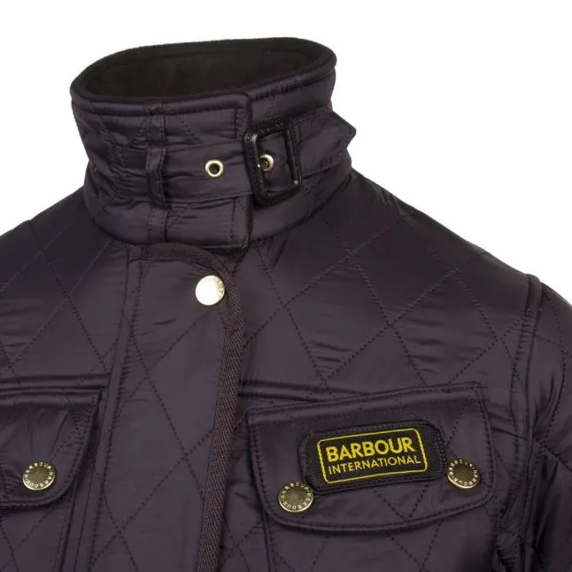 Womens Barbour International Black International Polarquilt Jacket